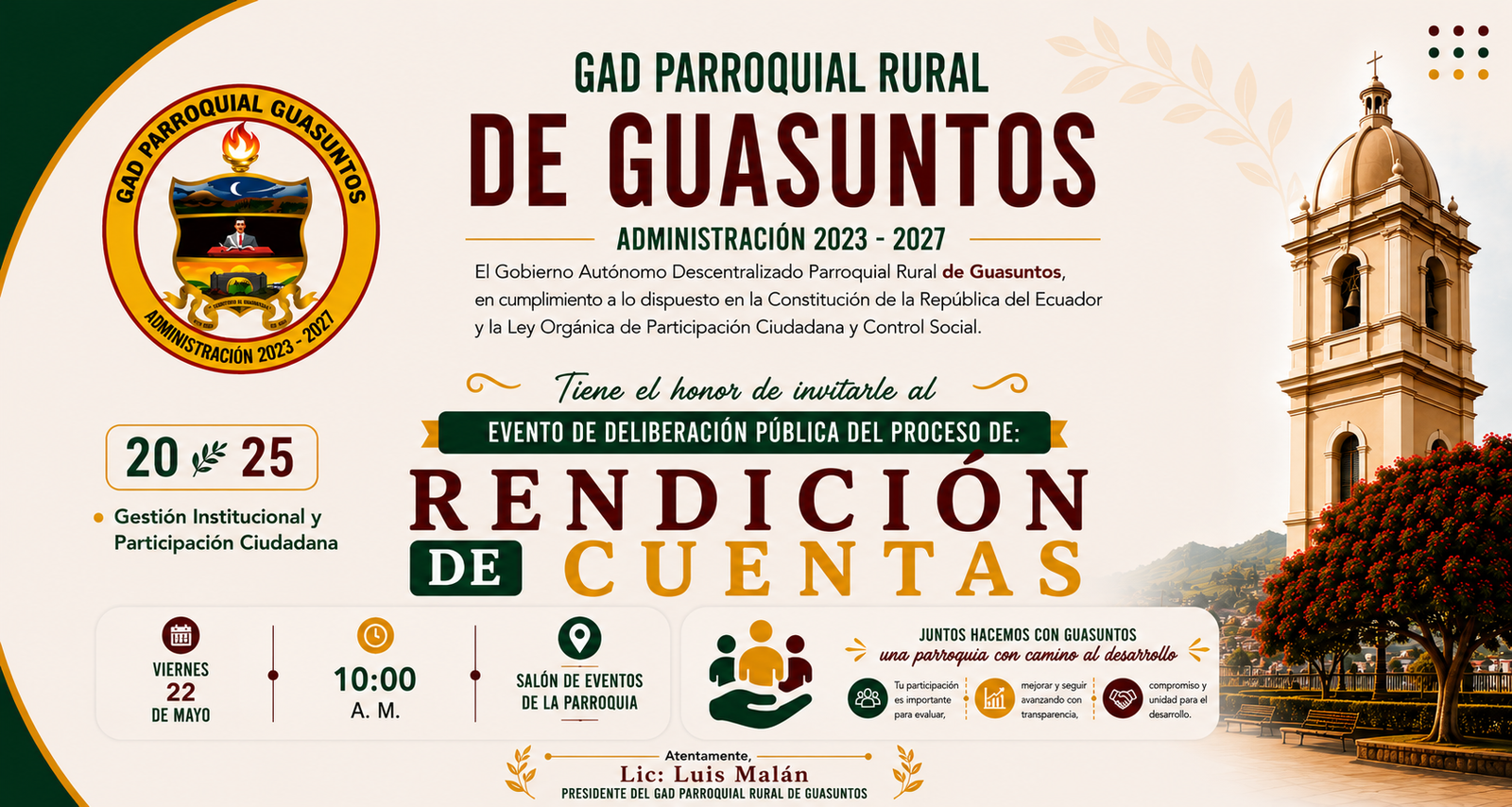 Invitación a la Deliberación Pública de Rendición de Cuentas 2025